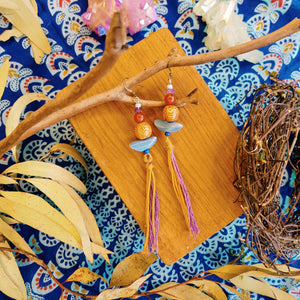 Talitha Dangles - Handmade Beachbum Tassle Earrings - KOSMASUTRA