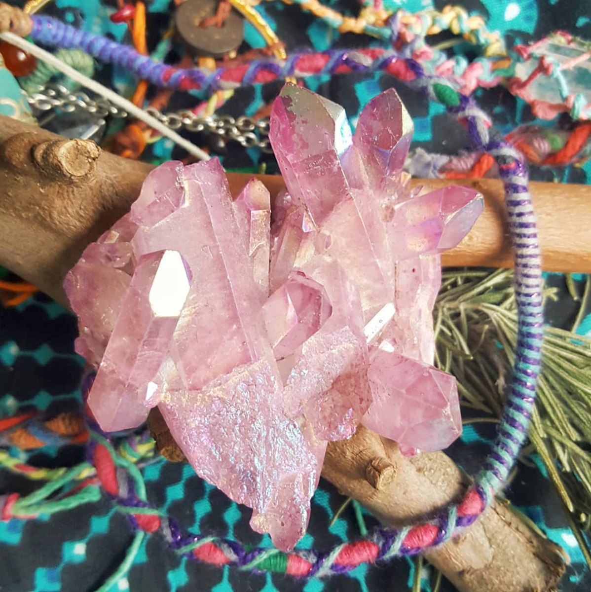 Lavender Aura Quartz Cluster - KOSMASUTRA